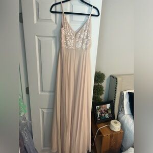 ANTHROPOLOGIE BHLDN long light pink dress
